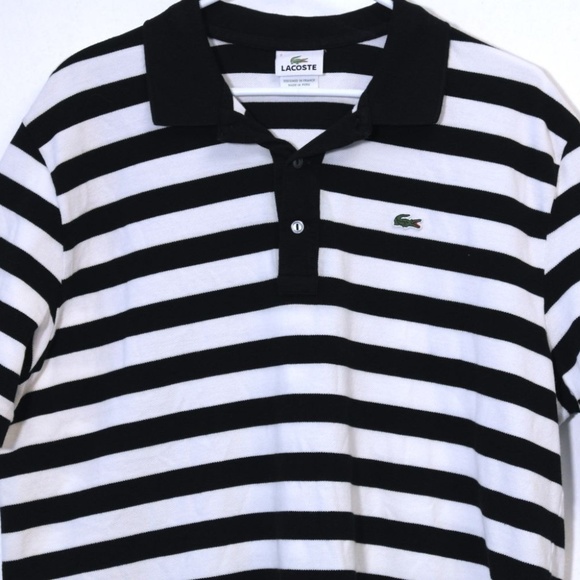 Black and white lacoste polo Clearance
